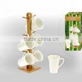 2017 Wholesale Bamboo Cup Hanger Rack Made From MANUFACTURER