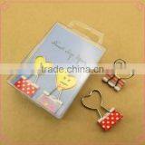 25mm Full Printing Sweet Heart Design Metal Binder Clips