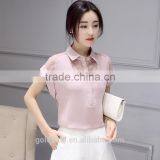 Short Sleeve Latest Fashion Lady Blouse thumbnail-5