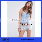 Cami Festival Top With Tassle Hem Fashion Clothing 2016 thumbnail-1