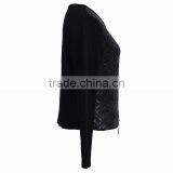 Factory Directly Provide Double Zip Long Sleeve O-neck Womens Black Elegant Blazer thumbnail-3