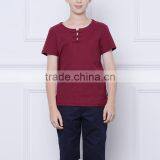 British Academy Style 2017 New Light Chinese Style School Boys and Girls Red Short Sleeved T-shirt Custom thumbnail-5
