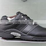 classic black genuine leather golf shoes with spike for business, brand factory shoes sport for men women