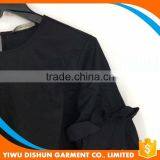 Lady Latest Design Black Embroidered Wide Long Sleeve Dress thumbnail-3