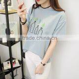 Embroidered T-shirt Women's 100% T-shirt Wholesale From China thumbnail-3