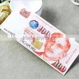 Original Design Durable Funny Banknotes Shaped Wholesale Canvas Wallet thumbnail-3