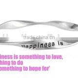 Hot Inspired Saying Logo Engraved Bangle New Style Women Twist Bangle for European & USA Market thumbnail-4