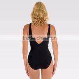 Womens Over The Shoulder One Piece Flattering V Back Silhouette Coverage Swimwear Soft Cup Bra Construction Customizable Suit thumbnail-4