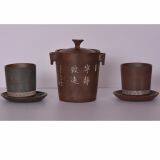 Tea Set Chinese Handmade Cermaic Tea Set With One Tea Caddy and Two Tea Cups