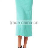 Hot Sales Women's High Stretch High Waisted Rayon Span Mid-Calf Maxi Skirt thumbnail-6