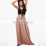 Drapey Hippie Boho Style Casual Women's Maxi Skirt With Pockets thumbnail-5