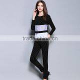 Long Sleeve Clothes Women Stripe Elegance Cotton Ladies 2 Piece Suit for Women thumbnail-4