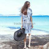 Summer New Design Casual Dresses Beach Wind Style Printing High-waist Elegant Thin Ladies Long Chiffon Dress thumbnail-4