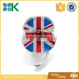 Crystal Poppy Pin Badge Brooch 3D Red Flower Remembrance day Gift Enamel Plated UK Flag