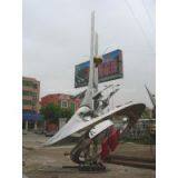 Outdoor Large Sports Abstract 304 Stainless Steel Statues thumbnail-2