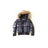 Shiny Childrens Down Jackets Fur Lined Leather Jacket L / XL / XXL thumbnail-1