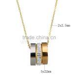 Necklaces Women 2017 Rhinestone Stainless Steel Necklace Wedding Jewelry Set thumbnail-3