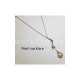 NEFFLY High Quality 925 Sterling Sliver Pearl Necklace Women for Party Pendant 1 Lot Free Shipping thumbnail-3