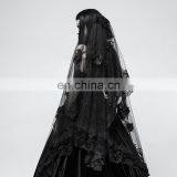 Punk Rave Gothic Black Gorgeous Veil S-224 thumbnail-3