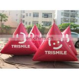 inflatable buoy in triangular shape for water event promotion