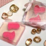 Two Pink Hearts Rose Scented Soap