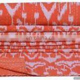 60"x90" Ralli Blanket Handmade Bedspread Bedding Ndian Reversible Kantha Quilt Handmade Ikat Print Bedspread Twin Size Throw thumbnail-2