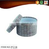 Large to Small Luxury Round Rattan Weaving Cardboard Gift Toy Box