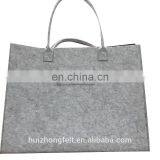 Custom Logo Large Printed Felt Blank Tote Shopping Bag thumbnail-3