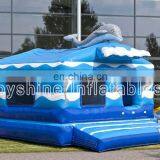 Cheap Inflatable Blue Dolphin Bounce Jumper Air Bouncing Castles House For Sale thumbnail-2