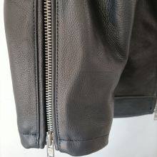 NEW ARRIVAL 2022AW MEN'GENUINE COWHIDE LEATHER MOTO JACKET thumbnail-2