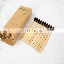 Biodegradable nylon 4 bpa free 4 pack 10 pcs 10 pack adult  bamboo toothbrush manufacturer