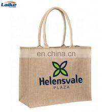 Custom Bag With Logo Reusable Grocery Bag Shopping Jute Tote Bags With Custom Printed Logo thumbnail-3