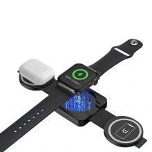 Складной беспроводной зарядник 15W с быстрым заряжением, беспроводной зарядник-колонка, быстрый заряд, сильная магнитная связь, трехв один беспроводной зарядник