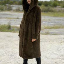 Women's Long-line Faux Fur Mink-style Coat for Autumn and Winter thumbnail-1