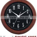 Plastic Material Wooden Color Antique Quartz Wall Clock