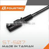 Madein Taiwan European 2.5A Femail Plug Connector Power Supply Wire Cable