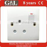 1 Gang Wall Socket With Neon/15A Switched Socket With Light Hot Sale Wall Switch, British Standard thumbnail-1