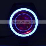 BJ-SPL-008 New Arrival Custom Black 12V Motorbike Motocross Angel and Devl Eye Motorcycle Spot LED Light thumbnail-2