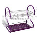Anti-rust Two Tier Metal Wire Kitchen Dish Holder Stand thumbnail-1