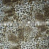 leopard print polyester sateen / satin fabric