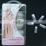100pcs 3D Clear False Half Cover French Nails