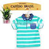 Trendy Baby Kids Wear Stripe Shirts Child Short Sleeve Polo Neck T Shirt thumbnail-1