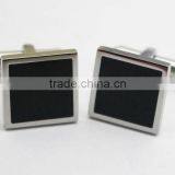316L Stainless Steel Square Black Enamel Cufflinks for Men Supplier's Choice