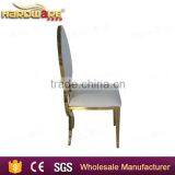 Hotel Moon Back Gold Frame Chairs French White Chairs thumbnail-4