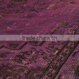 Handmade Turkish Carpet - Purple Over-dyed Rug (9,5 x 5,3 Feet) thumbnail-2