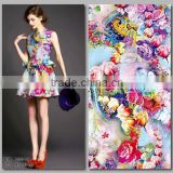 lots of flowers printed on fabric 100% rayon digital printing fabric textile for underwear