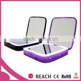 Best Selling Square Slim Power Bank With Lights/ Cosmetic Mirror With Power Bank/ Lighting Mobile Power Bank