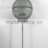 090272F- Sphere Metal Wire Candle Lantern W/stick thumbnail-1