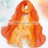 100% Silk Scarf for Women With GradientRamp thumbnail-4