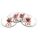 LFC design round glass coaster for football club decoration